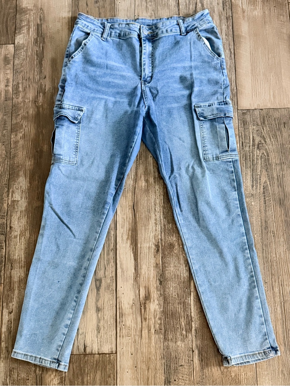 Men's Blue Cargo Denim Jeans